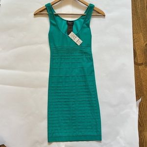 Bebe back cut out shine dress